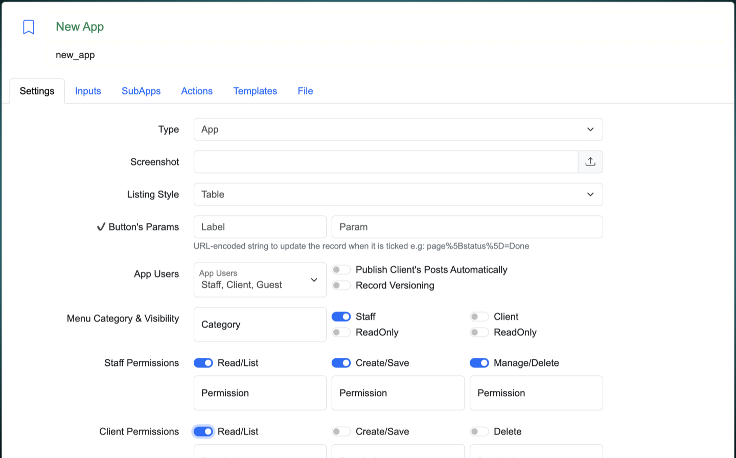 Custom App Builder